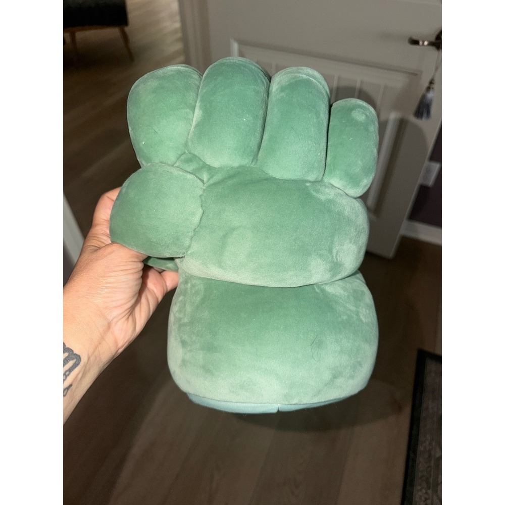 Marvel Avengers x Pillowfort Hulk Fist Plush Green Hand Throw Pillow - Picture 3 of 4
